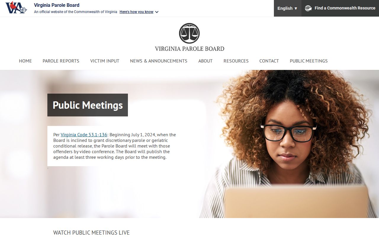 Tazewell County parole public meeting and release decision calendar